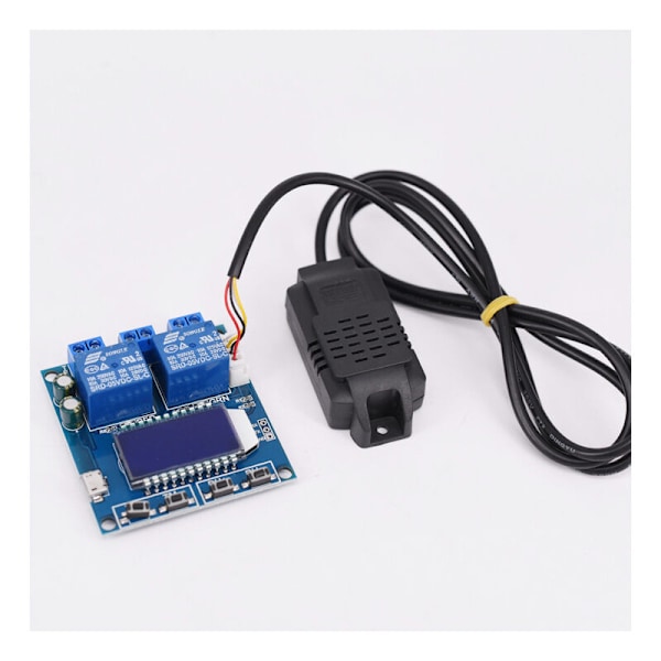 Temperatur- og fugtighedskontrol Digitalt termometer Hygrometer Kontrolmodul Dobbelt LCD-output Automatisk konstantreguleringstavle