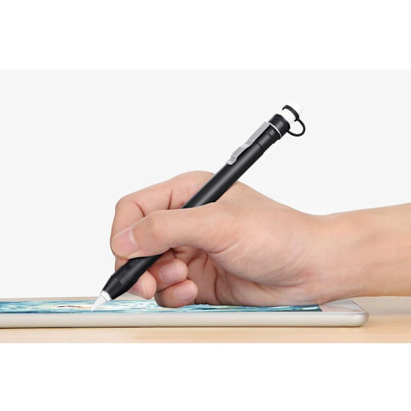 Aluminium pennfodral för I-Pencil, säkert lockhållare för IPad Pro 12,9 tum, 10,5 tum, 9,7 tum Apple Pencil 1:a svart