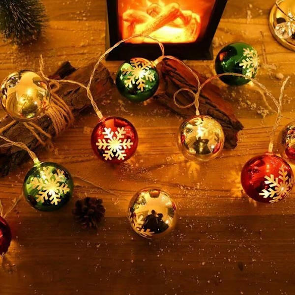 40 LED-ljusslingor Batteridrivna 40 Julgranskulor God Jul Ljusslingor, IP43 för inomhus- och utomhusbelysning