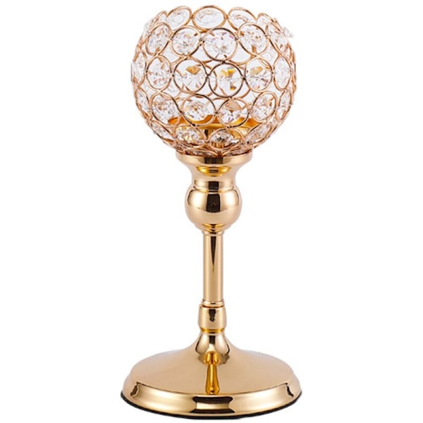 Bröllopsljusstakar Centerpieces Center Table Ljusstakar Fester Dekor Kristall Ljuslykta Guld Ljusstakar 25Cm
