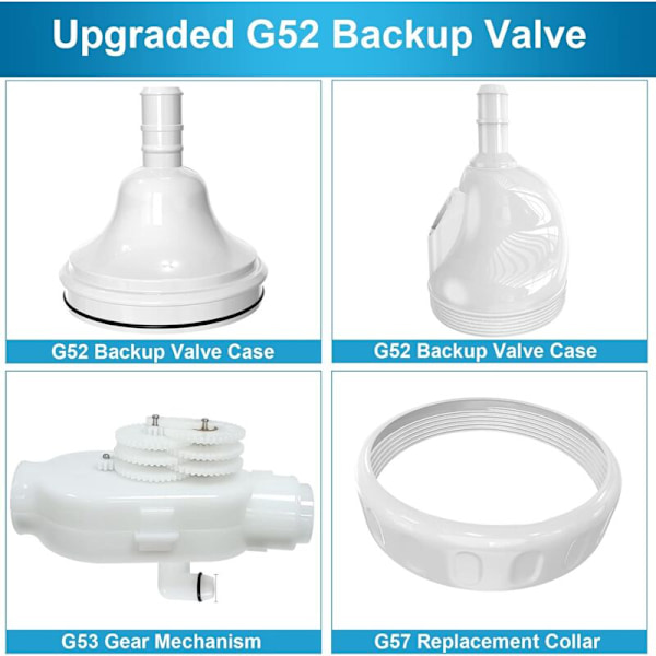 Poolrengöringsventilset G52, för Polaris 280 180 380 480 3900 för poolrengörare, omdesignad för sprickbeständig hölje