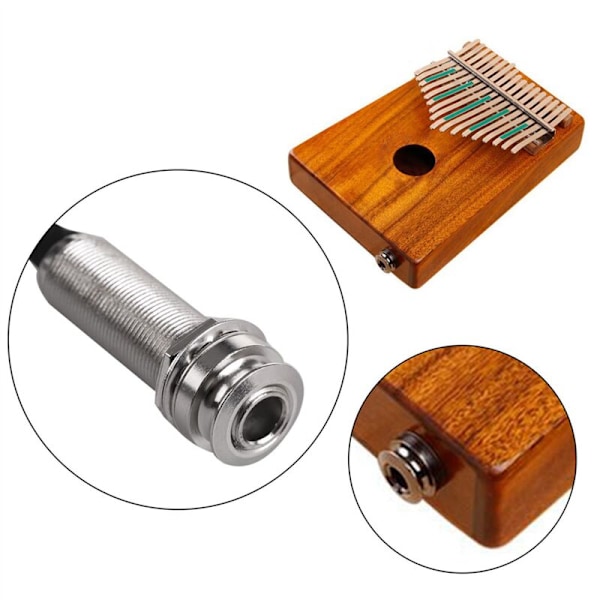 10x Piezo Kontaktmikrofon 3 Transducer Pickup med Endpin-kontakt för Kalimba