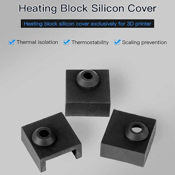 5 st värmare silikonöverdrag med 10 st 0,4 mm munstycken, Ender3/mässing silikonstrumpa för VOLCANO munstyckesats