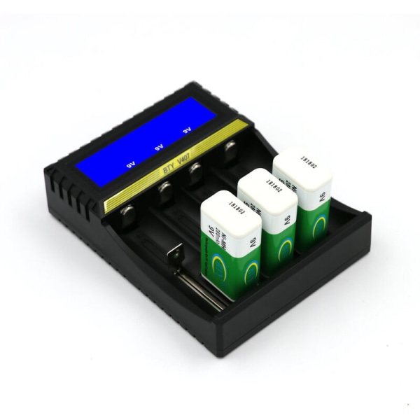 Batteriladdare Multifunktionell Batteriladdare BTY407 18650 Batteri Li-ion/Ni-MH/Ni-Cd/5 AA/7 AAA/9V Batteriladdare,