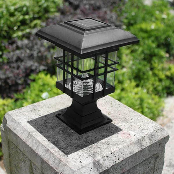 2X Vanntette Solcellelys for Stolpe, Hagebelysning, Solcelle-LED Gjerdelys