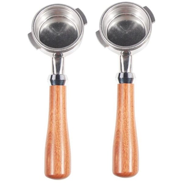 2x 58mm Ruostumaton teräs Pohjaton Kahvikoneen Portafilter Kahvikoneelle
