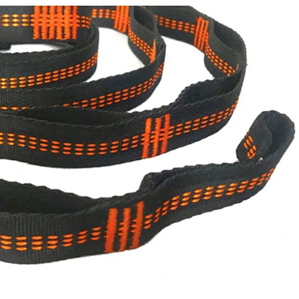 Utomhus Hängmatta Träband Hög Träband Rep Lastbärande Nylon Rem Klättring Platt Bälte Skydd Orange