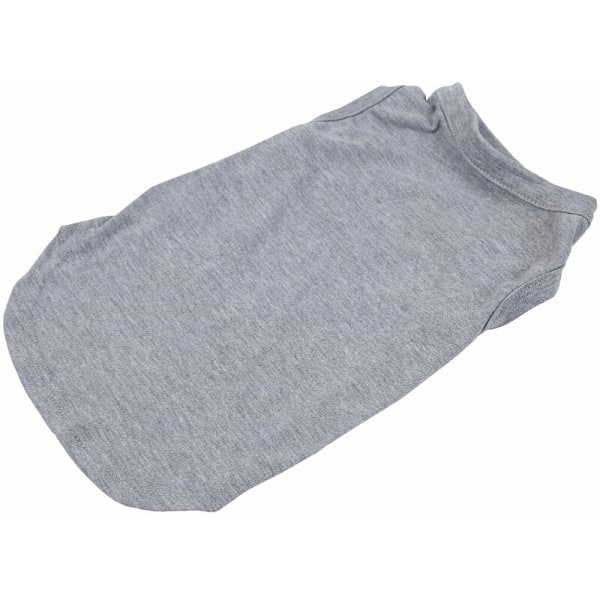 Sommarkläder T-shirt Valp Bomulls Väst Dräkter Färger: Grå Storlekar: L