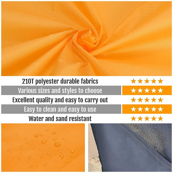 Utendørs campingmatte vanntett og praktisk sammenleggbar piknikmatte plen fuktighetsbestandig matte polyester pledd strandmatte - Passer lett i liten veske, vaskbar