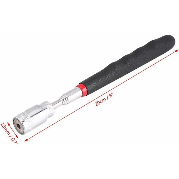Teleskopisk Magnetisk Upphämtningsverktyg Magnetisk Upphämtning med Skumgrepp och LCD-upphämtning Förlängs 19-69cm Perfekt för Hörn och Mörka Platser