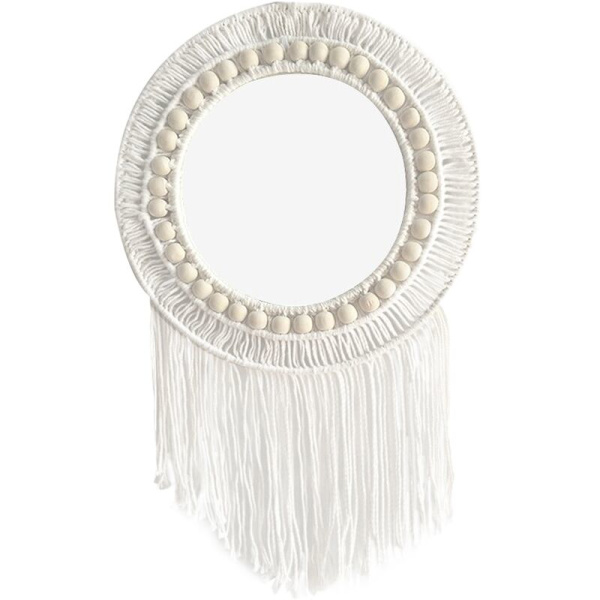 Bohemsk Makrame Rund Vintage Tassel for Leilighet Soverom Hjemmeinnredning