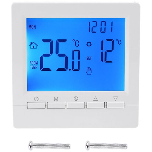 3A Programmerbar Digital Termostat - LCD Rumtemperaturregulator