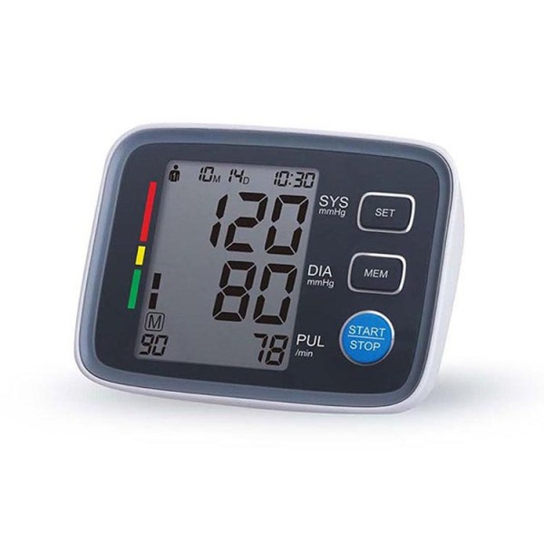 Automatisk blodtrycksmätare - Automatisk digital, noggrann blodtrycksmätare för hemmet, stor skärm, detektering av högt blodtryck och arytmi