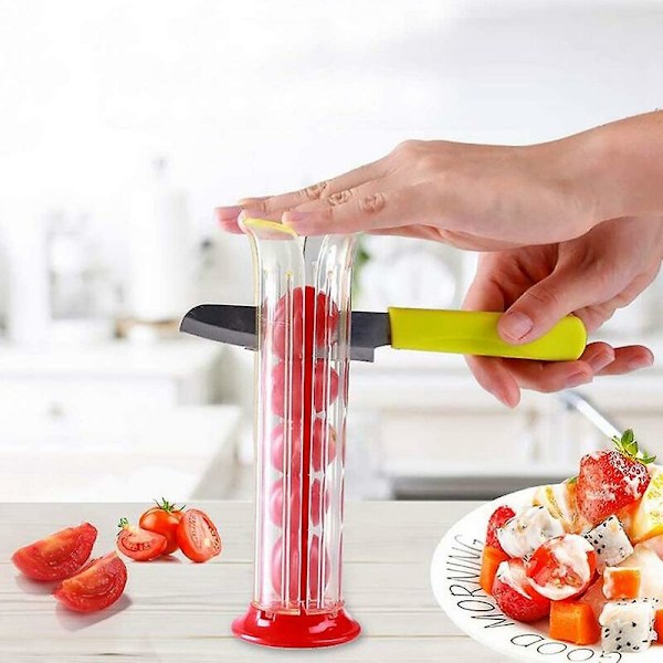 2 st Tomat Zip-skärare Druvskärare Sallad Körsbärsskärare Frukt Grönsaksskärare Kökstillbehör