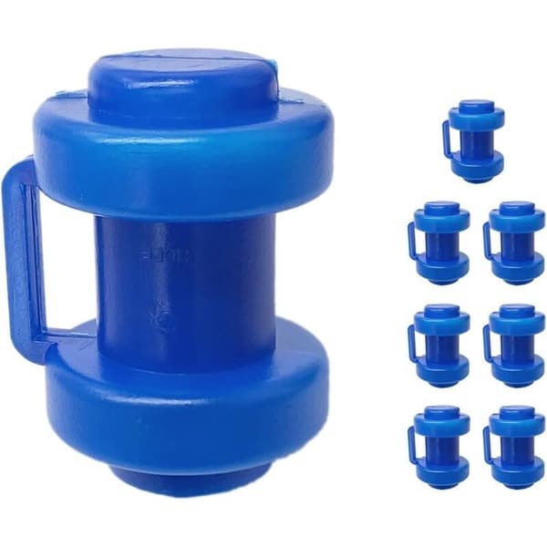 8 stk Trampoline Net Pole End Caps for Trampoline Net Pegs, Safety Net Replacement Part, 25mm, Blå