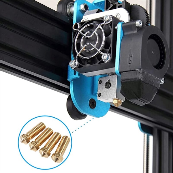 35-pack mässingsmunstycken 0,2 mm 0,3 mm 0,4 mm 0,5 mm 0,6 mm 0,8 mm 1,0 mm 3D-skrivarmunstycken Extra extruderingmunstycken M6