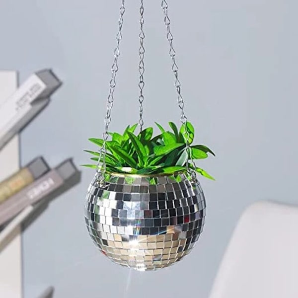 Reflektor Trädgård Krukor Planteringskärl Discoboll Blomkrukor Utomhus Rep Hängande Korg Vägg Sovrum Trädgård D