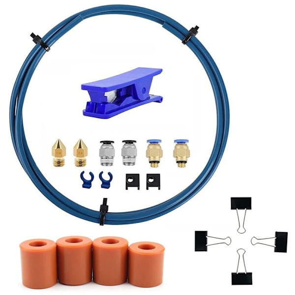 3D-skrivaruppgraderingskit med Premium XS 1M Bowden-rör, PTFE-rörskärare för / 3