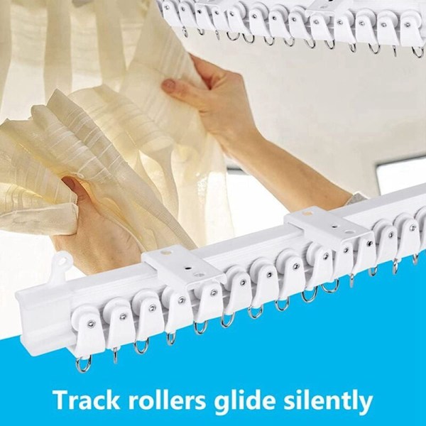5 meter PVC böjd gardinskena spår tyst glidande spår kan vikas U-formad L-formad skena gardintillbehör