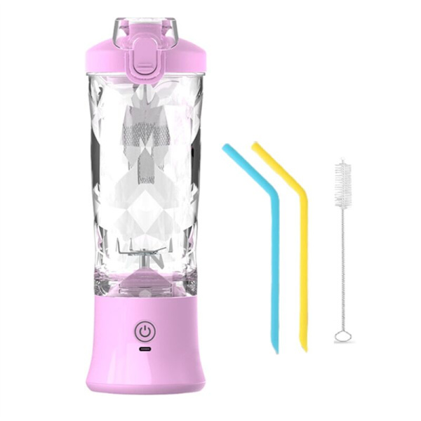 Bärbar mixer 600ML Elektrisk juicepress Fruktmixer 4000MAh USB Laddningsbar Smoothie Miniblender Personlig Juicepress, Lila