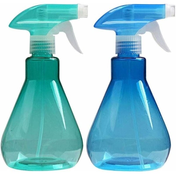 2 stycken 500ML Multifunktionell Sprayflaska Plast, Trädgårdsspruta Sprayflaska för Vattning av Växter och Blommor eller Rengöring av Rum, Kontor, Bil