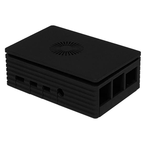 Beskyttende ABS-etui til Raspberry Pi 4, sort skal, plasticetui