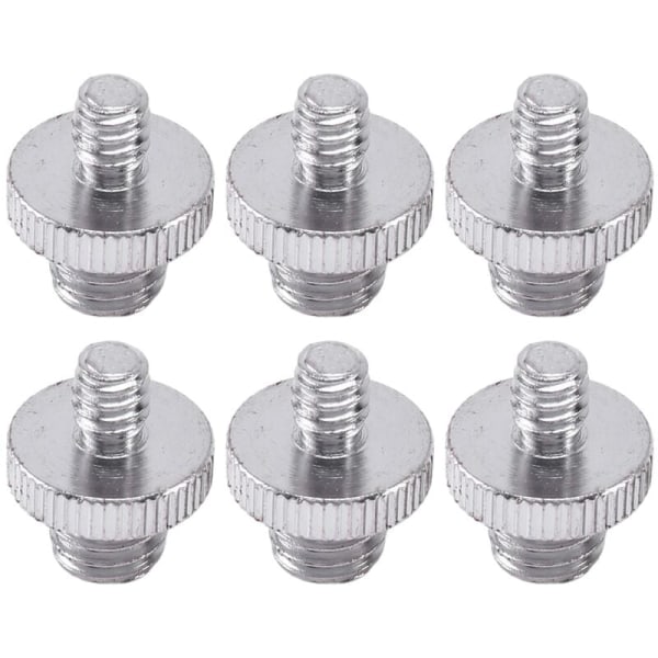1/4 tum 3/8 tum omvandlare gängad skruvadapter set för kamera/stativ/monopod/kulhuvud/ljusstativ