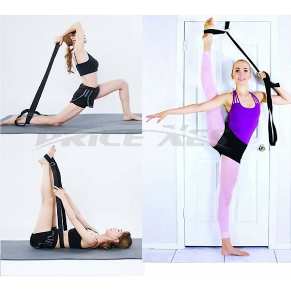 DENUOTOP Yoga Stretch Band, Ballet Stretch Band Längdjusterbar Sträckare - Enkel Dörrinstallation Flexibilitet Gymnastiktränare Sträck Ben
