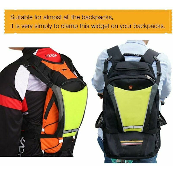 Høy synlighet vest, reflekterende sykkelryggsekk, signallys indikator fjernkontroll LED sykkellys vest, for utendørs fotturer camping sykling