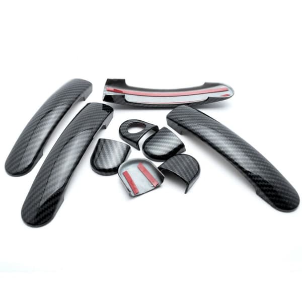 Fiber Style Side Door Handle Decoration Trims for MK6 2012-2015 2009-2016 - 2010-2014
