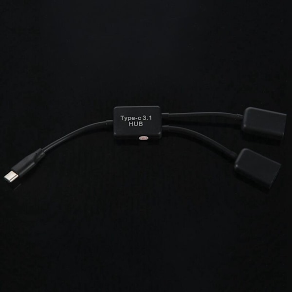 3X Type C OTG USB-uros-liitäntä Dual 2.0 latauskeskitin 2 porttia kaapeli Y-jakaja