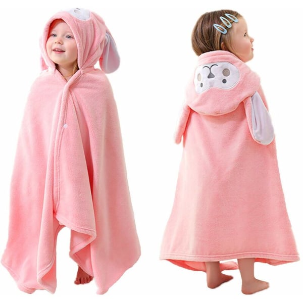 Hupullinen kylpypyyhe lapsille, vauvan pyyhe, hupullinen pupu -design, lasten kylpypyyhe hupullisella pyyhkeellä, konepestävä kylpypyyhe, suurikokoinen, pehmeä