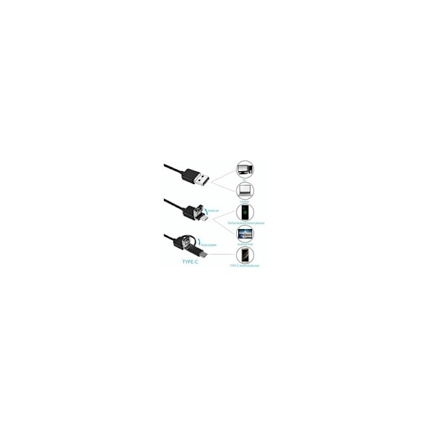USB-käärmeinspektio kamera, 2.0 MP IP67 vedenkestävä USB C endoskooppi, Type C kamera 8 säädettävällä LED-valolla Androidille ja PC:lle