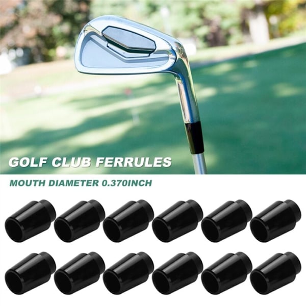 12 stk. serie golf ferrules kompatibel med jern, 0,370 tommer spids, golfkølle jern skaft, ærmeadapter