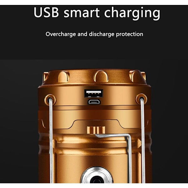 LED Teleskopisk Lampa Multifunktionell Bärbar Lykta Utomhus Camping Nödlampa COB Belysning Svart