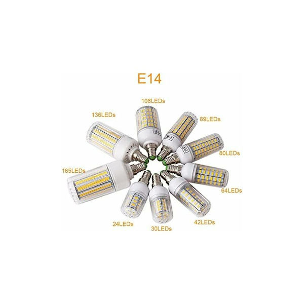 JiuRui LED-lampor E27 E14 Nya 5730 SMD LED Majslampor AC220V 7W 12W 15W 20W 25W Hög Energibesparing Glödlampa för Hembelysning