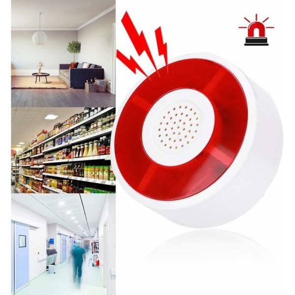 DC 12V LED Alarm Sikkerhedslampe Blinkende Alarmsystem Strobe Signal Lys Advarsel Acousto-Optisk Sirene