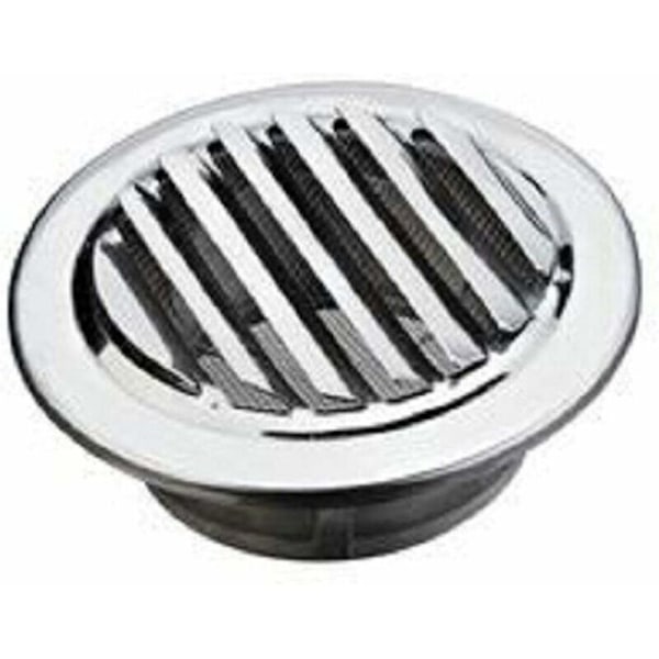 Cirkulære ventilationsgitter i rustfrit stål, flugt med klip-på dæksel 80/100/120 CM - 80mm.