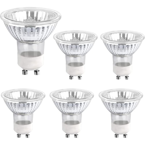 Halogeeni Lamppu GU10 35W 230V, 380lm Lämmin Valkoinen 2700K, Himmennettävä Halogeeni Spotti Lamppu, Kaappivalaisimeen, Näyttelyvalaistukseen, 6 Kpl Pakkaus