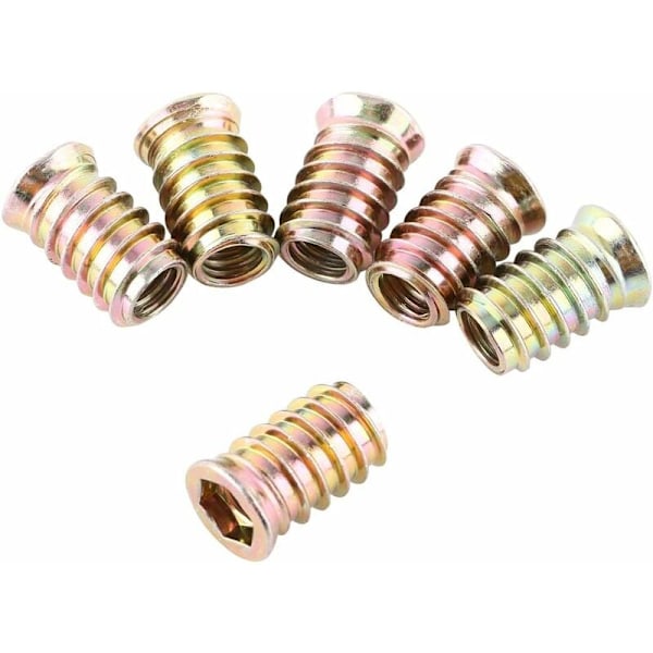 Pakke med 20 stk M8 Sinklegering Gjengede Sekskantmutter, Sinklegering Innsatsmutter Sortiment (M8x25mm)