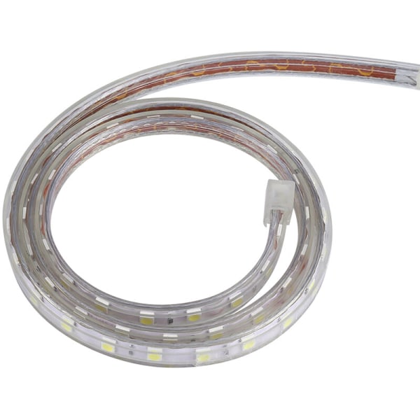 Utendørs Vanntett LED-Stripe 1m Kald Hvit, SMD 5050 220V LED Fleksibel Lysstripe, LED-Stripe 1 Meter (Hvit)
