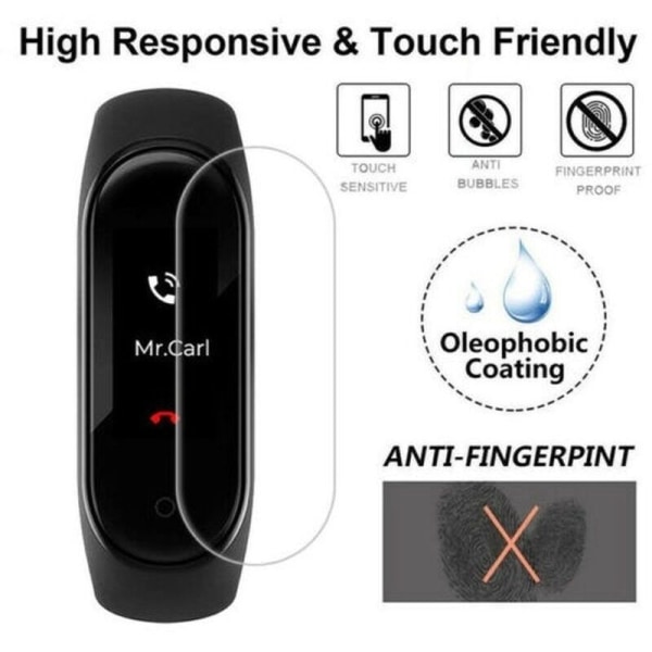 5 st TPU Nano Full Coverage skärmskyddsfilm för 5 Smart Armband handledsskydd i glas