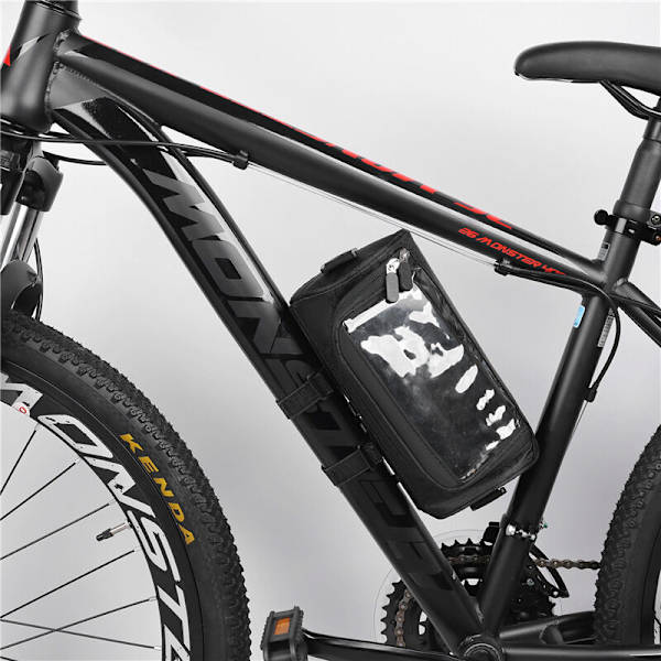Praktisk Cykeltaske, Ny Enkelt Skuldertaske, Udendørs Cykling Skuldertaske, Multifunktionel Touchscreen Taske, Forreste Opbevaringstaske (Roserød) -DENUO