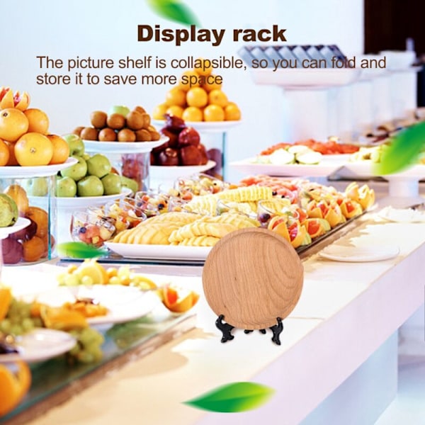 48 stk. 3 tommer Staffeli Stativer Billede Plastik Plade Holder Display Ramme (Sort)