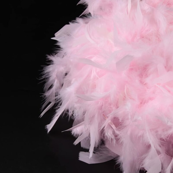 Lysekrone Hængende Ø 30cm Loftlampe Lyserød Fjer Lysekrone Hængende Belysning til Soveværelse Stue (Pink)-