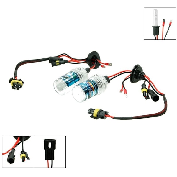 HID xenon pærer sett H7 6000K universal erstatning frontlykt frontlykt lampe