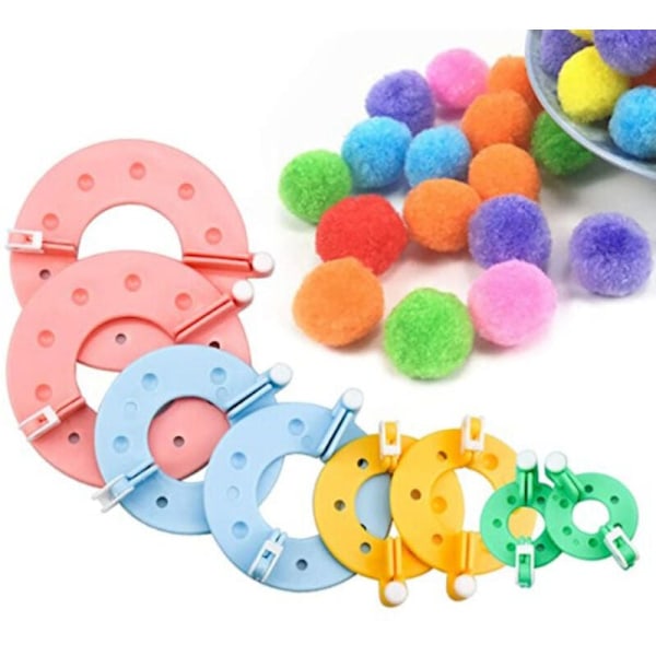 8 st Pompomtillverkare i 4 storlekar Pompomtillverkare Hantverk Fluffbollvävare Kit Pompomtillverkare Pompommodell Fluffboll DIY Nålhantverksverktygsset för barn vuxna