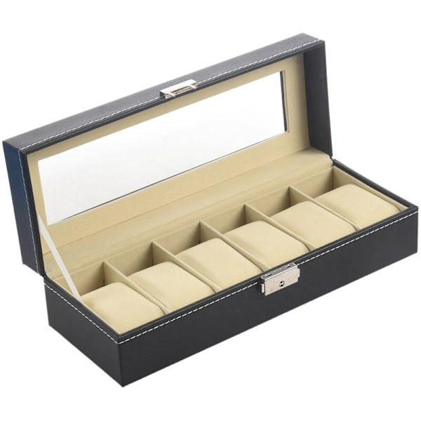 Fönsterorganisationsbox för förvaring av 6 armbandsur