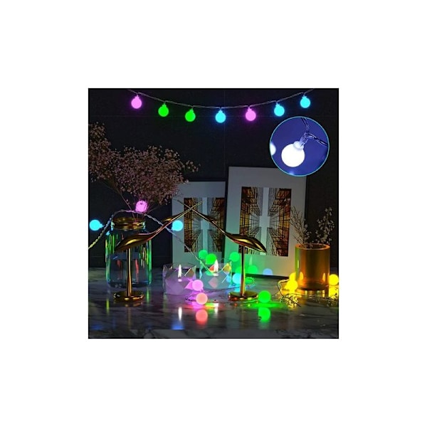 JKWG LED-ljusslingor - 15m 100 Ljus Åtta Funktioner Vattentät Batterilåda + Fjärrkontroll Globe LED Inomhusljusslingor med Fjärrkontroll M