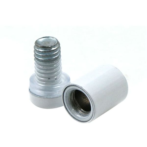Reklameskruer Glasafstandsholder Spejlclips Fasteners Bolte - 12stk Skiltespacer, Skiltholder Spacer Skruespacer til Glas, Rustfrit Stål (Whit